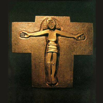 十字架像(십자가상), 1987, 101 x 13 x 89.5, 청동
